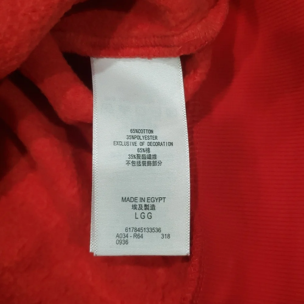Levi's sweatshirt boys bright red orange shade Large